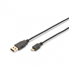 Ednet Připojovací kabel USB 2.0, typ A - micro B M / M, 1,8 m, USB 2.0, zlatý, bl