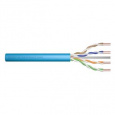 DIGITUS CAT 6A U-UTP installation cable, 500 MHz Dca (EN 50575), AWG 23/1, 500 m drum, sx, blue