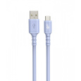 TB kabel USB-A - USB-C fialový 1m