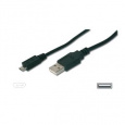 Digitus Připojovací kabel USB, typ A - micro B M/M, 1,8 m, kompatibilní s USB 2.0, bl