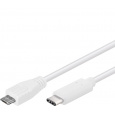 PremiumCord USB-C/male - USB 2.0 Micro-B/Male, bílý, 0,6m