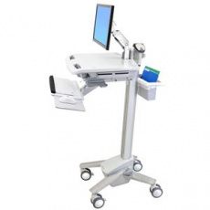 ERGOTRON StyleView® EMR Cart with LCD Arm, Pojízdný multifunkční stojan na NTB, LCD, klávesnici, myš