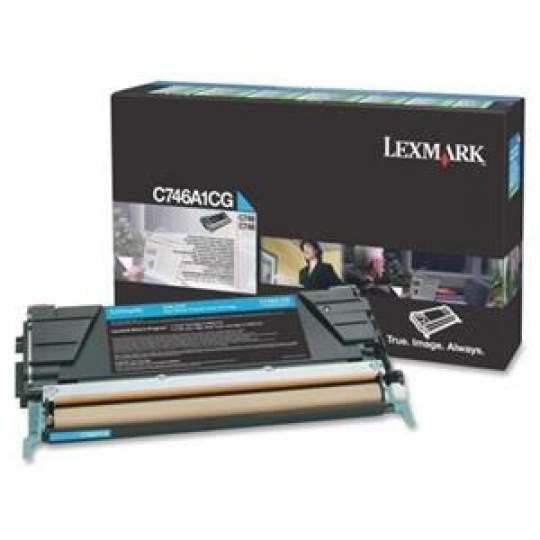 Lexmark C746, C748 Cyan Return Program Toner Cartridge (7K)