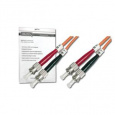 DIGITUS Fiber Optic Patch Cord, ST to ST, Multimode OM2, 50/125 µ, Duplex Length 10m