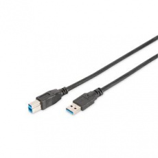 Digitus USB 3.0 connection  cable, type A - B M/M, 1.8m, USB 3.0 conform, UL, bl