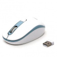 OMEGA MOUSE WIRELESS1000/1200/1600 DPI WHITE-BLUE