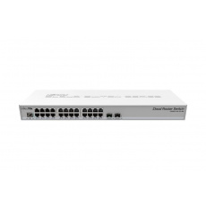 Switch Mikrotik CRS326-24G-2S+RM 800MHz CPU, 512MB, 24xGLAN, 2xSFP+cage, ROS L5, rack