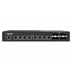 QNAP řízený průmyslový switch QSW-IM3216-8S8T: 16x 10G porty (8x 10Gb SFP+ a 8x 10Gb RJ-45)