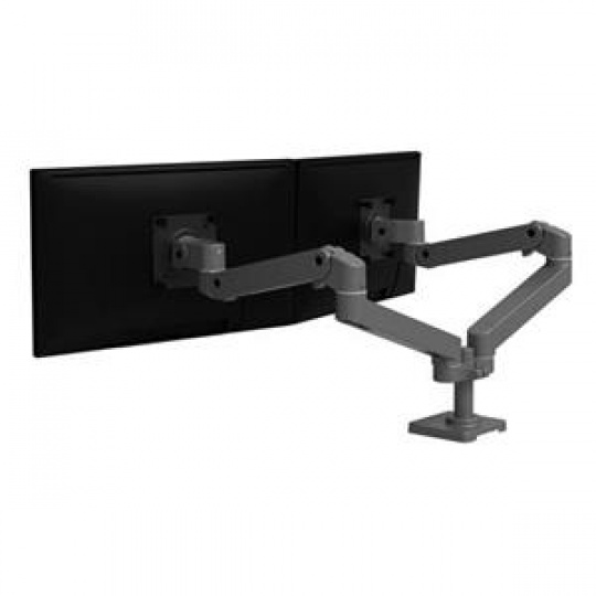 ERGOTRON LX Pro Dual Side-by-Side Arm , stolní dvouramenný držák pro 2 monitry, šedá