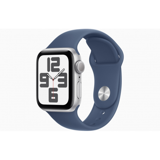 Apple Watch SE/40mm/Silver/Sport Band/Denim/-M/L