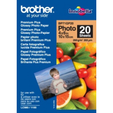 Brother papír BP71GP20, 20 listů, 10x15cm Premium Glossy, 260g