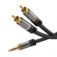 PremiumCord HQ stíněný kabel stereo Jack 3.5mm-2xCINCH M/M 1,5m