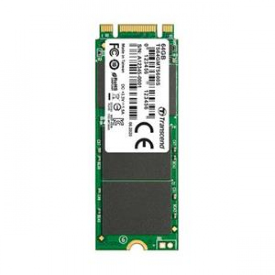 TRANSCEND MTS600S 64GB SSD disk M.2 2260, SATA III 6Gb/s (MLC), 520MB/s R, 100MB/s W, retail packing