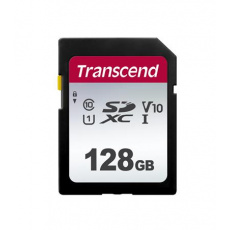 Transcend 128GB SDXC 300S (Class 10) UHS-I U1 V10 paměťová karta, 100 MB/s R, 25 MB/s W