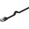 PremiumCord Plochý patch kabel UTP RJ45-RJ45 CAT6 15m černá