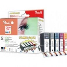 PEACH kompatibilní cartridge Canon PGI-520/CLI-521 MultiPack, 2xBlack, Cyan, Magenta, Yellow, 19ml, 4x10ml