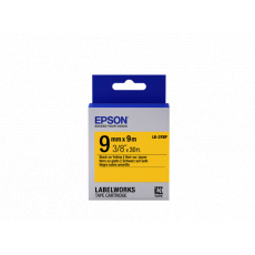 Epson Label Cartridge Pastel LK-3YBP Black/Yellow 9mm (9m)