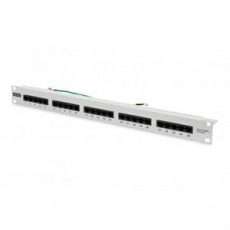 Digitus CAT 3 ISDN Patch Panel, nestíněný, 25 portů RJ45, 8P4C, LSA, 1U, montáž do stojanu, šedá, 482x44x109