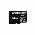 Transcend 64GB microSDXC430T UHS-I U1 (Class 10) V10 A1 3K P/E paměťová karta, 100MB/s R, 70MB/s W, černá, tray balení