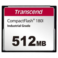 Transcend 512MB INDUSTRIAL TEMP CF180I CF CARD, (MLC) paměťová karta (SLC mode), 85MB/s R, 70MB/s W