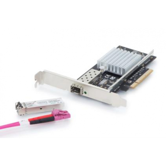 DIGITUS Karta SFP Gigabit Ethernet PCI Express 32-bit, držák s nízkým profilem, čipová sada Intel WGI210Karta SFP Gigabit Ethernet