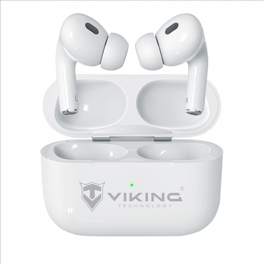 Bezdrátová Bluetooth sluchátka Viking AIR PLUS/ANC/BT/Bezdrát/Bílá