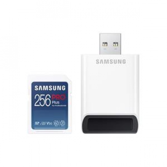 Samsung PRO Plus/SDXC/256GB/160MBps/UHS-I U3 / Class 10/+ Adaptér