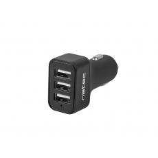 Natec nabíječka do auta CONEY, 2XUSB, 1XUSB-C, 84W