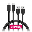 CONNECT IT Wirez USB-C (Type C) - USB, černý, 1 m (2 ks v balení)