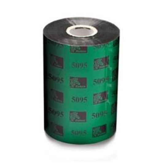 Resin Ribbon, 64mmx74m (2.52inx242ft), 5095; High Performance, 12mm (0.5in) core,