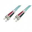 DIGITUS Fiber Optic Patch Cord, ST to ST, Multimode, OM3, 50/125 µ, Duplex Length 2m