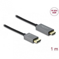 Delock Kabel z Active DisplayPort 1.4 na HDMI, 4K, 60 Hz (HDR), 1 m