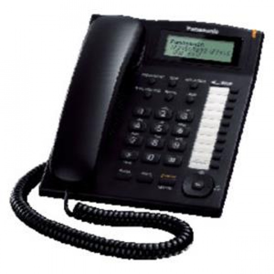 Panasonic KX-TS880FXB - jednolinkový telefon, černý