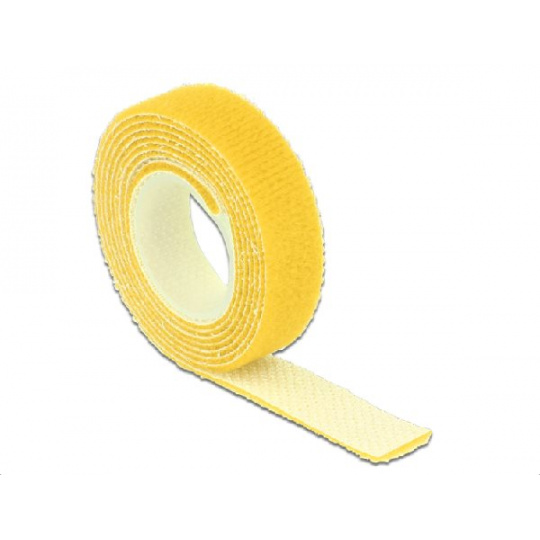 Delock Hook-and-loop fasteners L 1 m x W 13 mm roll yellow