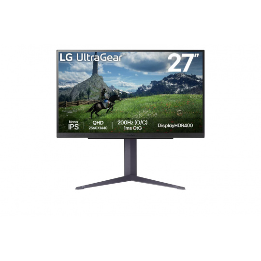 LG UltraGear/27GS85Q-B/27"/IPS/QHD/180Hz/1ms/Black/2R