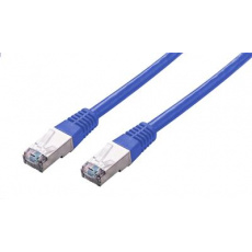 Kabel C-TECH patchcord Cat5e, FTP, modrý, 2m