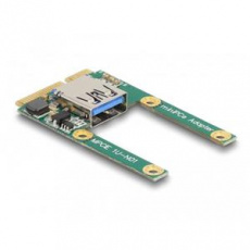 Delock Mini PCIe I/O 1 x USB 2.0 Typ-A samice full size / half size