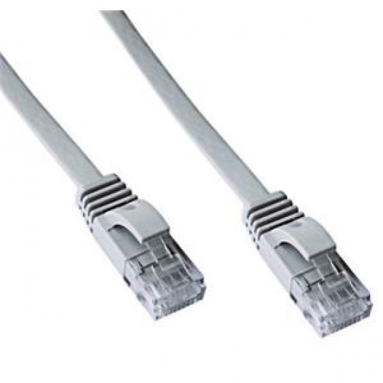 DATACOM Patch cord UTP CAT6 0,5m šedý FLAT plochý