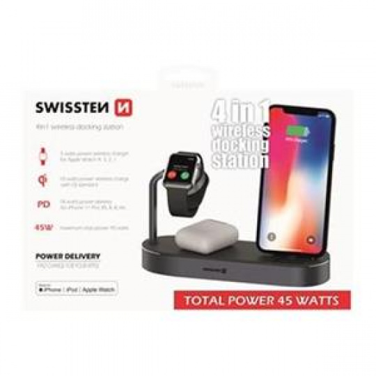 SWISSTEN WIRELESS NABÍJEČKA 4in1 MFi