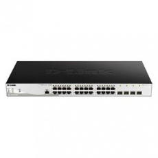 D-Link DGS-1210-28P/ME 24-Port 10/100/1000BASE-T PoE + 4-Port 1 Gbps SFP Metro Ethernet Managed Switch, 193W