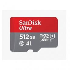 SanDisk MicroSDXC karta 512GB Ultra (120 MB/s, A1 Class 10 UHS-I, Android) + adaptér