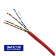 DATACOM UTP lanko CAT5E PVC 305m box červený