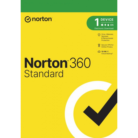 NORTON 360 STANDARD 10GB  1 uživatel na 1 zařízení na 2 roky