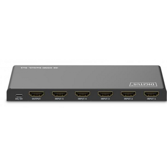 DIGITUS 5x1 HDMI Switch, 4K/60Hz HDCP 2.2