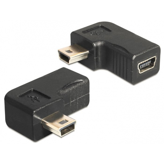 Delock adaptér USB-B mini 5-pin samec/samice 90° pravoúhlý