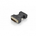 Digitus DVI adapter, DVI(24+5) - HD15 M/F,  DVI-I dual link, bl