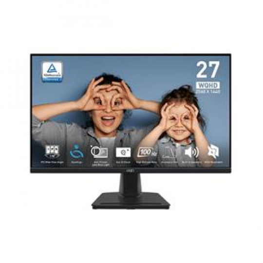 MSI monitor PRO MP275Q, 27" IPS/2560 x 1440 (WQHD)/100Hz/1ms/2x HDMI/DP