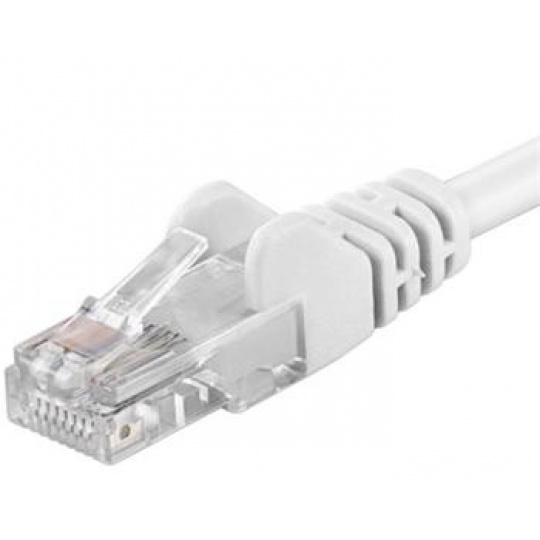 PremiumCord Patch kabel UTP RJ45-RJ45 level CAT6, 3m, bílá