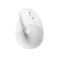 Logitech Lift/Vertikální/Optická/Pro praváky/4 000 DPI/USB+BT/Světle šedá