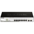 D-Link DGS-1210-08P Smart PoE switch, 8x GbE PoE+, 2x SFP, PoE 65W, fanless